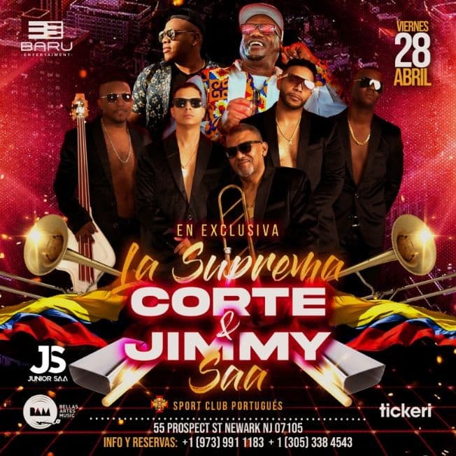Event - LA SUPREMA CORTE Y JIMMY SAA en NEW JERSEY - Newark, New Jersey - April 28, 2023 | concert tickets