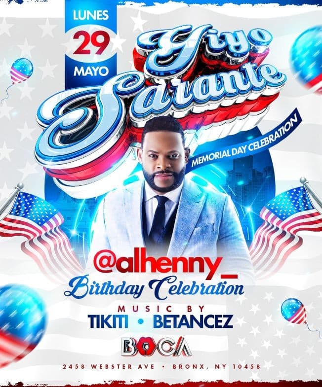 Event - Yiyo Sarante - Bronx, New York - 29 de mayo de 2023 | concert tickets