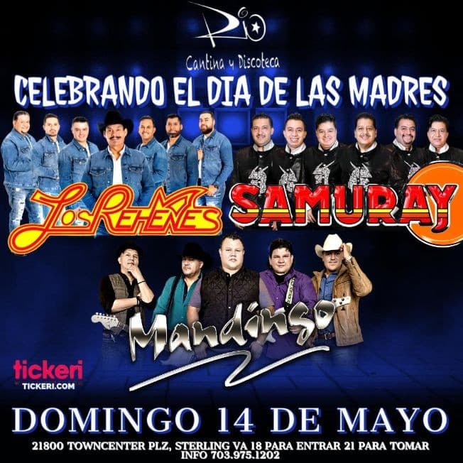 Event - LOS REHENES , MANDINGO Y SAMURAY EN CONCIERTO ! STERLING VIRGINIA - Sterling, Virginia - May 14, 2023 | concert tickets