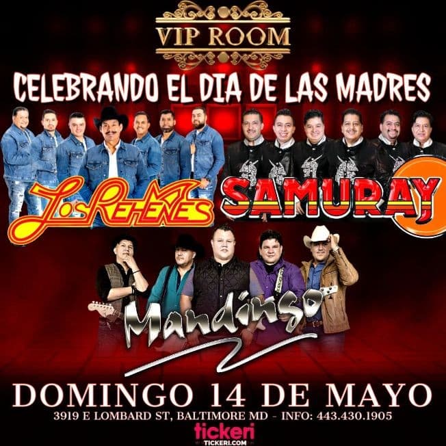 Event - LOS REHENES , MANDINGO, Y SAMURAY EN CONCIERTO !  BALTIMORE MARYLAND - Baltimore, Maryland - May 14, 2023 | concert tickets