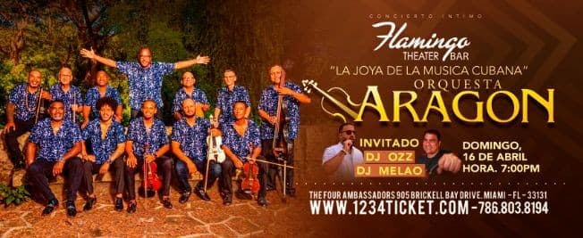 Event - LA ORQUESTA ARAGON CON SUS MEJORES EXITOS. - Miami, Florida - April 28, 2023 | concert tickets