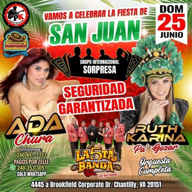 Event - ADA CHURA , RUTH KARINA EN VIVO ! CHANTILLY VIRGINIA - Chantilly, Virginia - June 25, 2023 | concert tickets