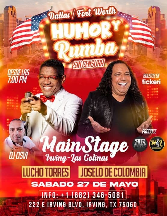 Event - HUMOR Y RUMBA SIN CENSURA EN IRVING TEXAS - Irving, Texas - May 27, 2023 | concert tickets