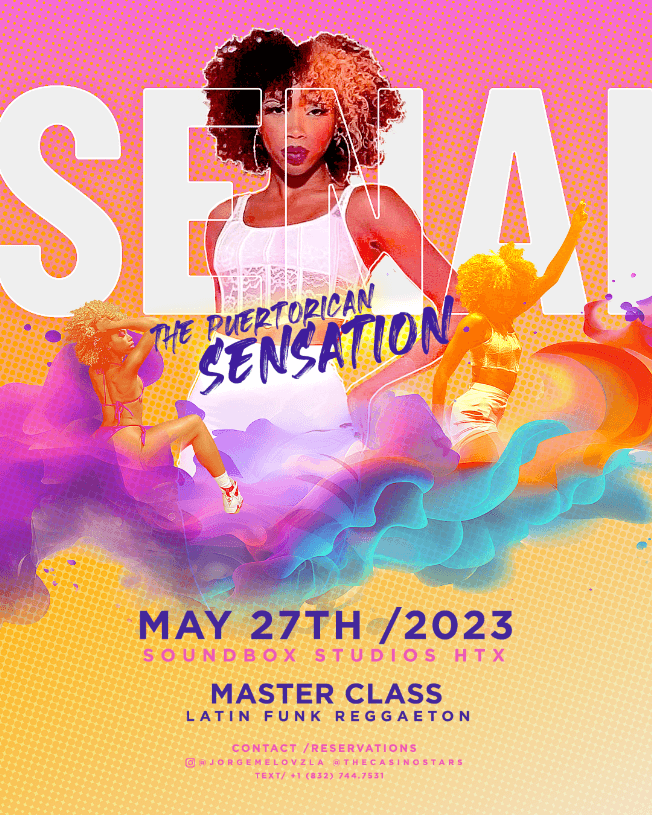 Event - SENAI IN HOUSTON / MASTER CLASS REGGAETON LATIN FUNK - Houston, Texas - May 27, 2023 | concert tickets