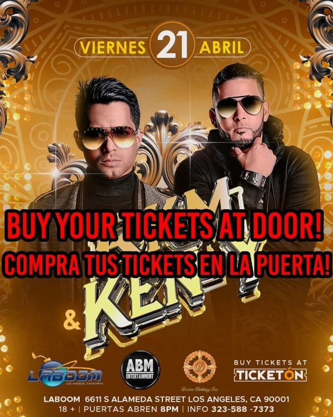 Event - RKM & KEN Y - EN LOS ANGELES - BUY YOUR TICKETS AT THE DOOR!!! - Los Angeles, California - April 21, 2023 | concert tickets