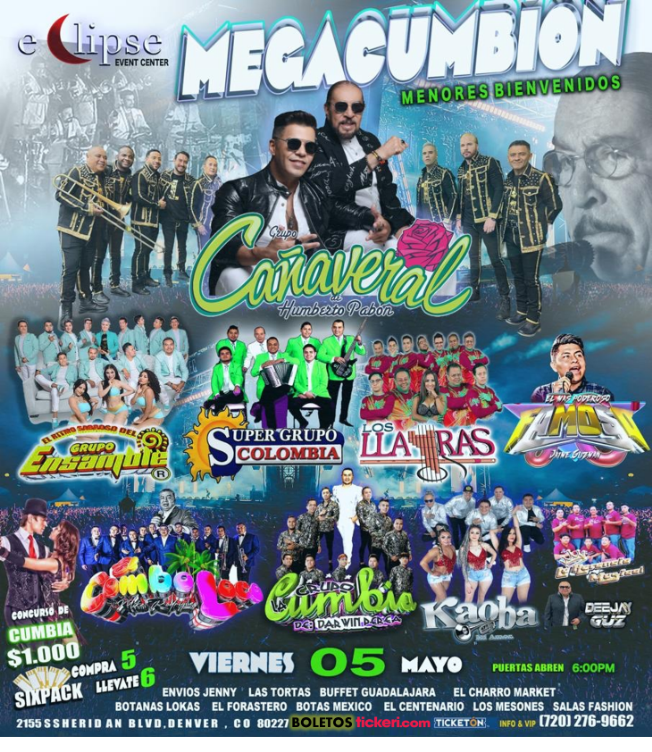 Event - MEGA CUMBION FEST ! COLORADO 2023 - Denver, Colorado - May 5, 2023 | concert tickets