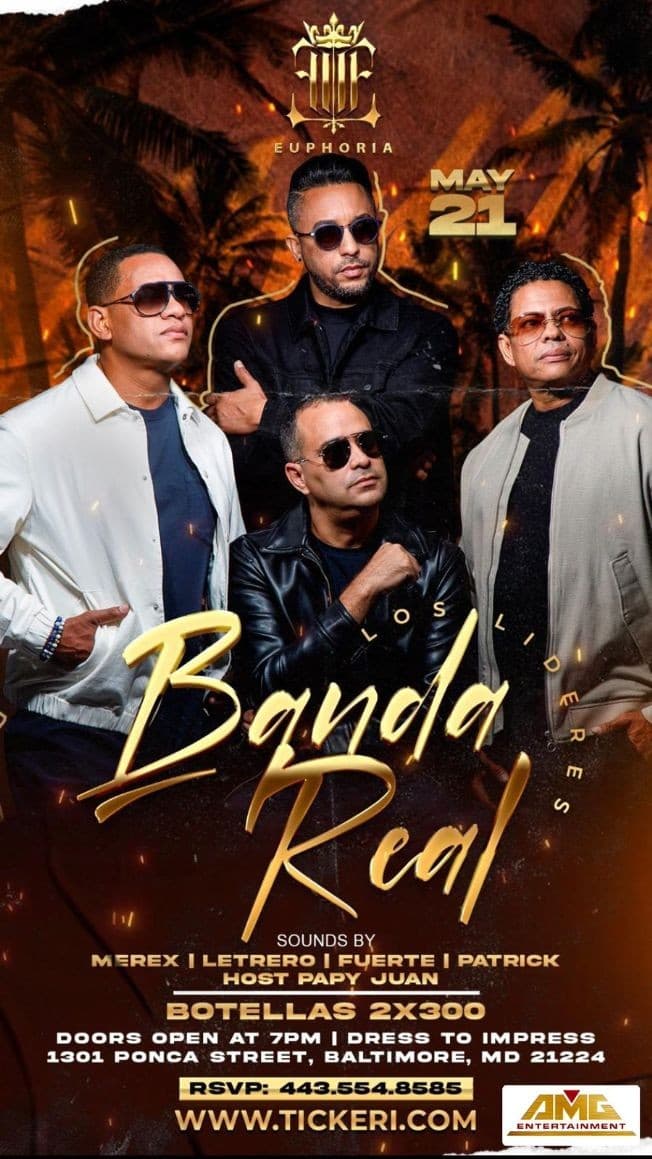 Event - Banda Real en Concierto en Euphoria Nightclub de Baltimore - Baltimore, Maryland - May 21, 2023 | concert tickets