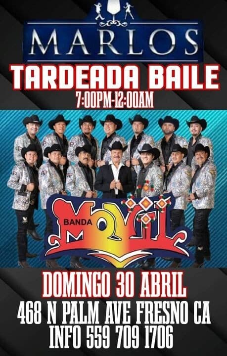 Event - TARDEADA BAILE EN FRESNO CALIFORNIA - Fresno, California - April 30, 2023 | concert tickets