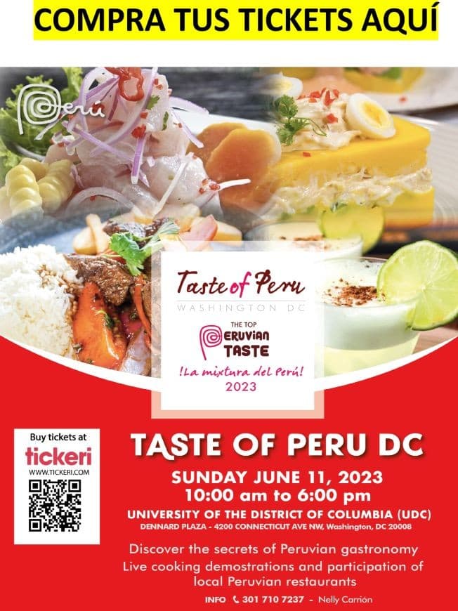 Event - Taste of Peru: THE TOP PERUVIAN TASTE Washington DC - Washington, District Of Columbia - June 11, 2023 | concert tickets