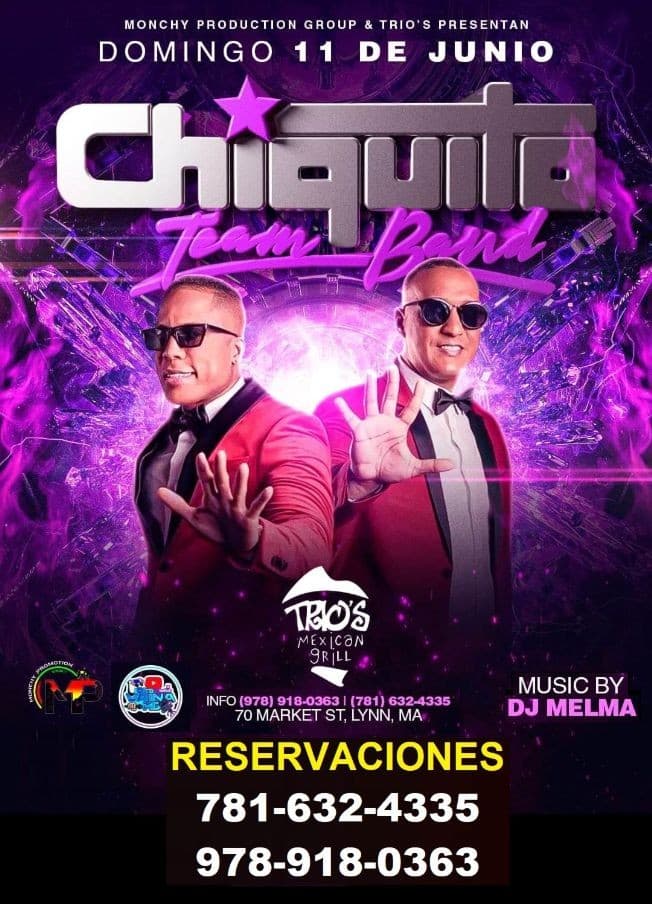 Event - CHIQUITO TEAM BAND 11 de Junio en Lynn, Massachusetts - Lynn, Massachusetts - June 11, 2023 | concert tickets