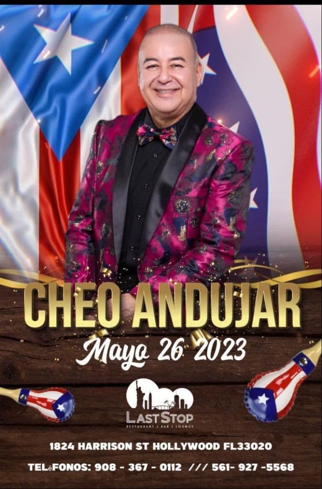 Event - CHEO ANDÚJAR - Hollywood, Florida - May 26, 2023 | concert tickets