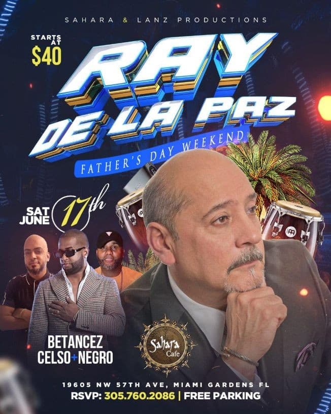 Event - RAY DE LA PAZ EN CONCIERTO - Miami Gardens, Florida - June 17, 2023 | concert tickets