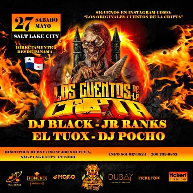 Event - LOS CUENTOS DE LA CRIPTA EN VIVO ! SALT LAKE CITY UTAH - Salt Lake City, Utah - May 27, 2023 | concert tickets
