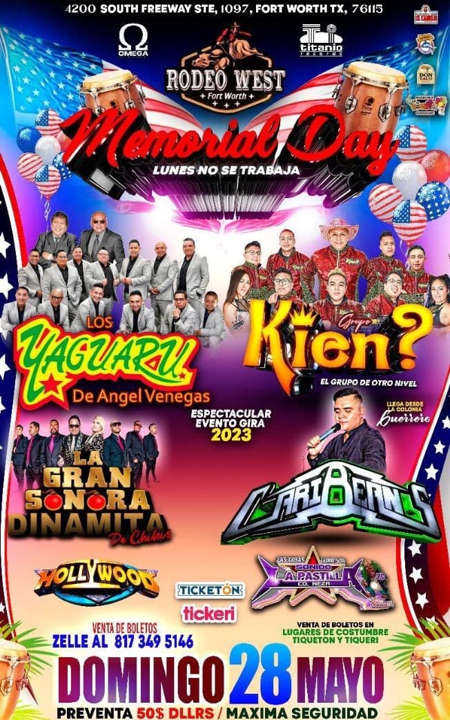 Event - LOS YAGUARU , GRUPO KIEN EN VIVO ! FORT WORTH TEXAS - Fort Worth, Texas - 28 de mayo de 2023 | concert tickets