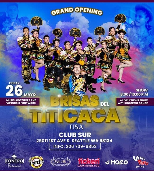 Event - BRISAS DEL TITICACA GRAND OPENING ! SEATTLE WASHINGTON - Seattle, Washington - May 26, 2023 | concert tickets