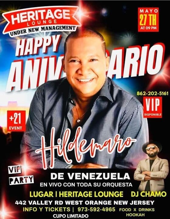 Event - HILDEMARO EN CONCIERTO ! WEST ORANGE NEW JERSEY - West Orange, New Jersey - May 27, 2023 | concert tickets