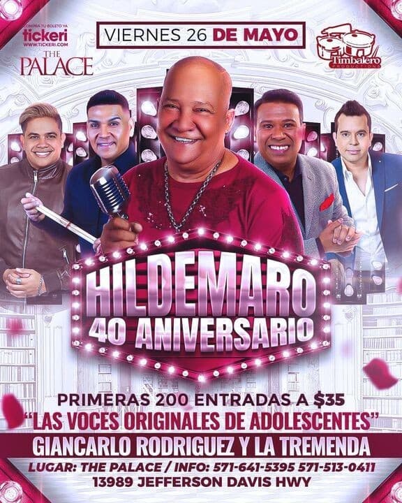 Event - HILDEMARO EN CONCIERTO ! WOODBRIDGE VIRGINIA - Woodbridge, Virginia - May 26, 2023 | concert tickets