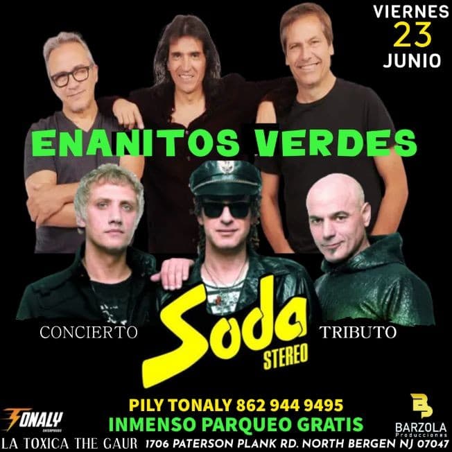 Event - Soda Stereo y Enanitos Verdes Concierto Tributo - North Bergen, New Jersey - June 23, 2023 | concert tickets
