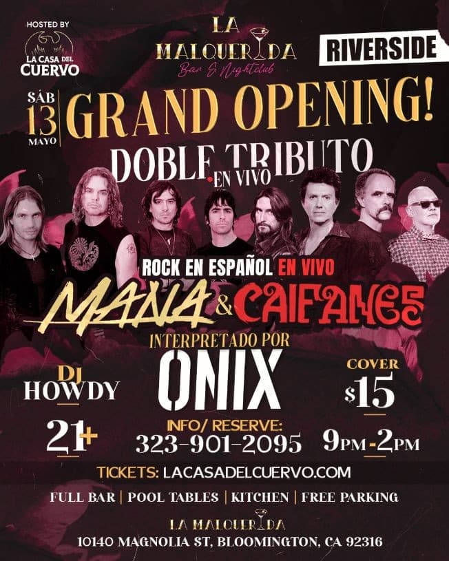 Event - CAIFANES Y MANA TRIBUTOS EN VIVO EN BLOOMINGTON - Bloomington, California - May 13, 2023 | concert tickets