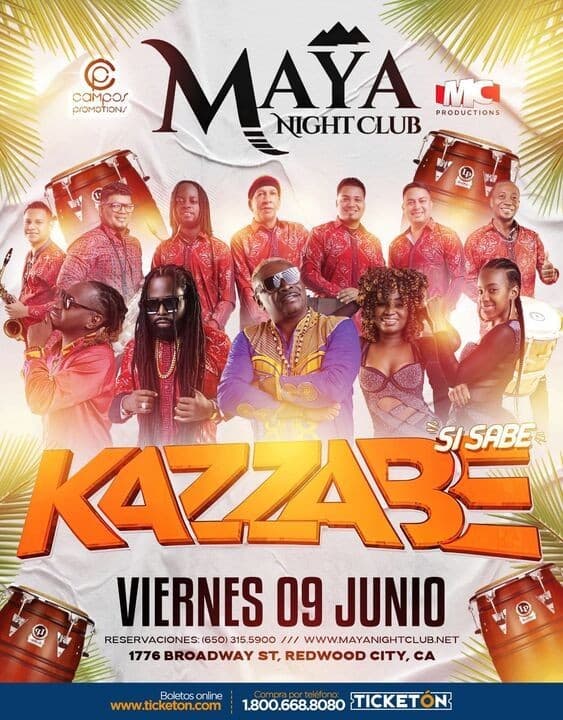 Event - KAZZABE SI SABE EN CONCIERTO! REDWOOD CITY CALIFORNIA - Redwood City, California - June 9, 2023 | concert tickets