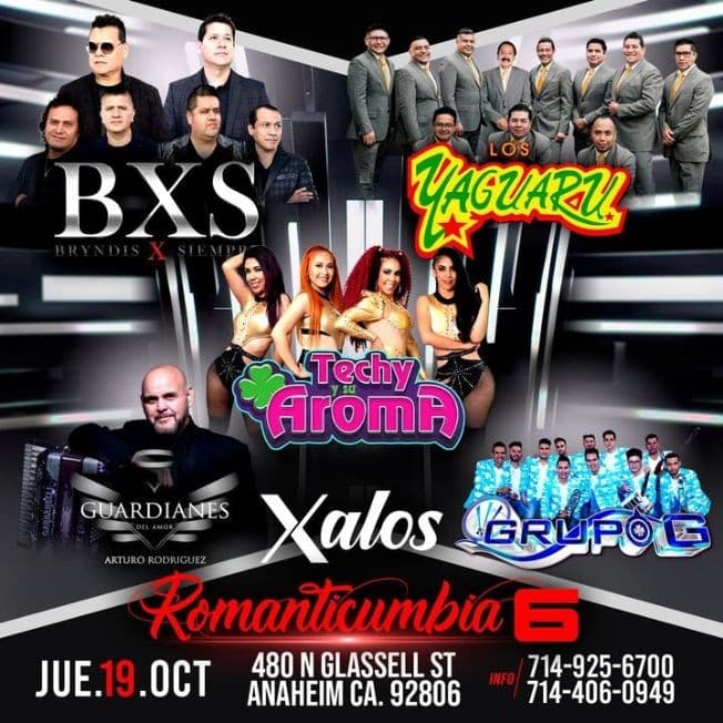 Event - BXS BRYNDIS POR SIEMPRE , LOS YAGUARU, GUARDIANES DEL AMOR , GRUPO G EN VIVO ! ANAHEIM  CALIFORNIA