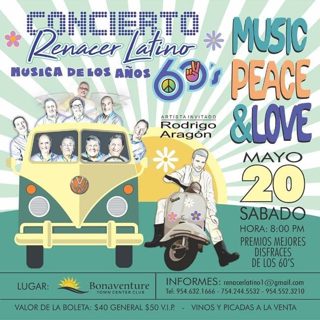 Event - RENACER LATINO MUSICA DE LOS AÑOS 60'S - Weston, Florida - May 20, 2023 | concert tickets