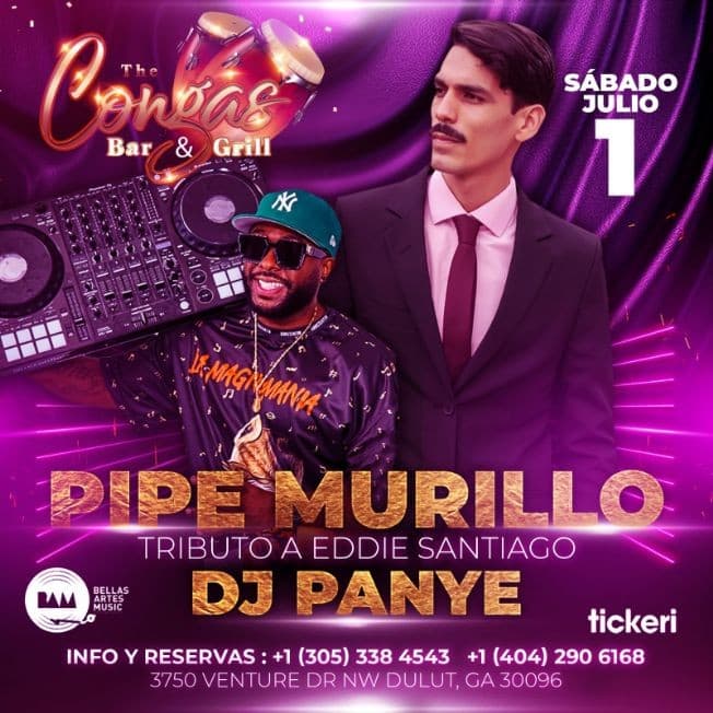 Event - PIPE MURILLO TRIBUTO A EDDIE SANTIAGO ! DULUTH GEORGIA - Duluth, Georgia - July 1, 2023 | concert tickets