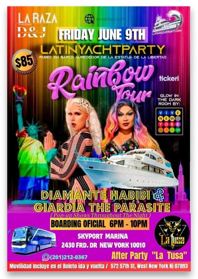 Event - RAINBOW TOUR PRIDE / YACHT PARTY - New York, New York - June 9, 2023 | concert tickets