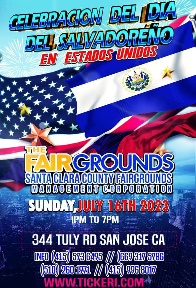 Event - FESTIVAL DIA DEL SALVADOREÑO EN SAN JOSE CALIFORNIA! - San Jose, California - July 16, 2023 | concert tickets