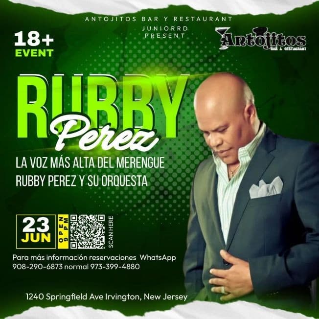 Event - RUBBY PEREZ EN VIVO! IRVINGTON NEW JERSEY - Irvington, New Jersey - June 23, 2023 | concert tickets