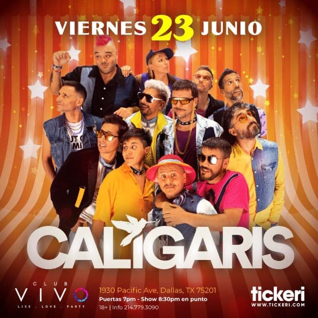 Event - CALIGARIS EN DALLAS - Dallas, Texas - June 23, 2023 | concert tickets