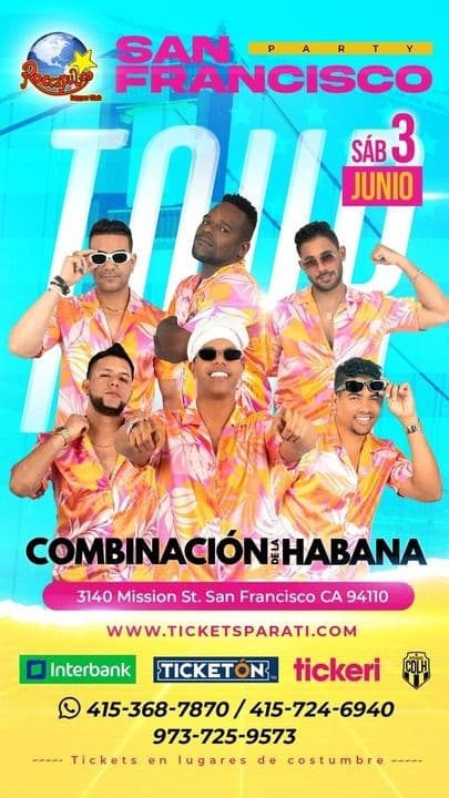 Event - COMBINACION DE LA HABANA EN SAN FRANCISCO CALIFORNIA - San Francisco, California - June 3, 2023 | concert tickets