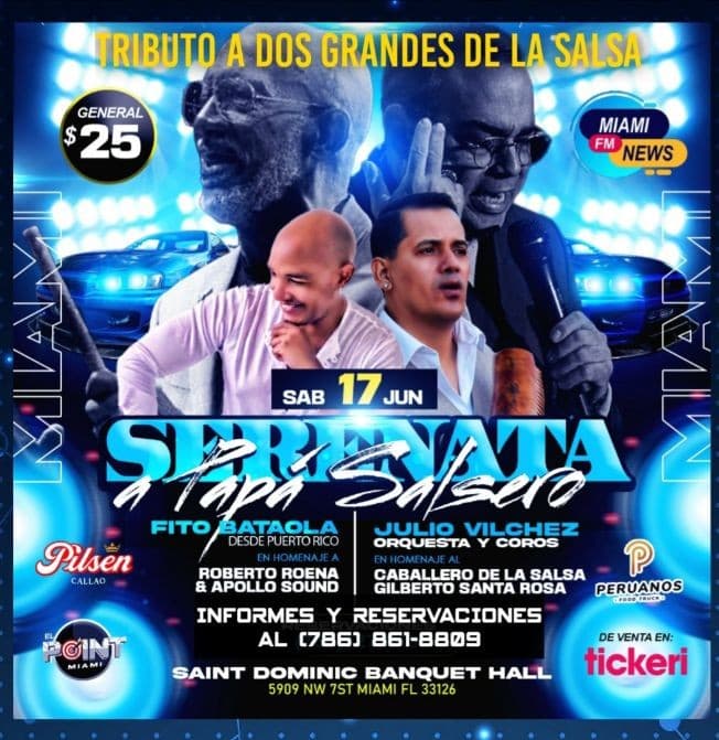 Event - Serenata a Papá  / TRIBUTO A DOS GRANDES DE LA SALSA - Miami, Florida - June 17, 2023 | concert tickets