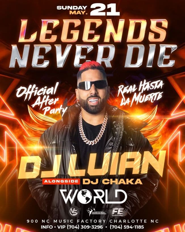 Event - DJ LUIAN - Anuel AA Official Concert After Party - Charlotte NC - Charlotte, North Carolina - May 21, 2023 | concert tickets