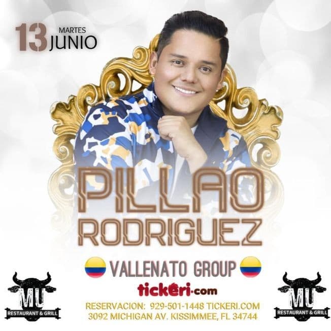 Event - Vallenato Group Pillao Rodriguez CANCELADO - Kissimmee, Florida - June 13, 2023 | concert tickets