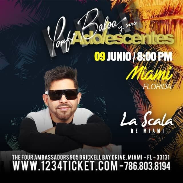 Event - Porfi Baloa y sus Adolescentes- Miami - Miami, Florida - June 9, 2023 | concert tickets