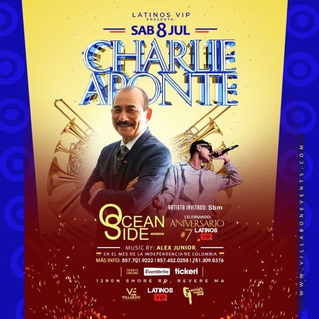 Event - CHARLIE APONTE REGRESA.. - Revere, Massachusetts - July 8, 2023 | concert tickets