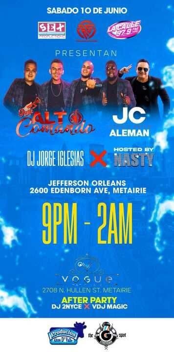 Event - ORQUESTA ALTO COMANDO , JC ALEMAN EN VIVO METAIRIE LOUISIANA - Metairie, Louisiana - June 10, 2023 | concert tickets