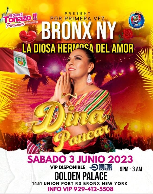Event - DINA PAUCAR EN CONCIERTO ! BRONX NEW YORK - Bronx, New York - June 3, 2023 | concert tickets