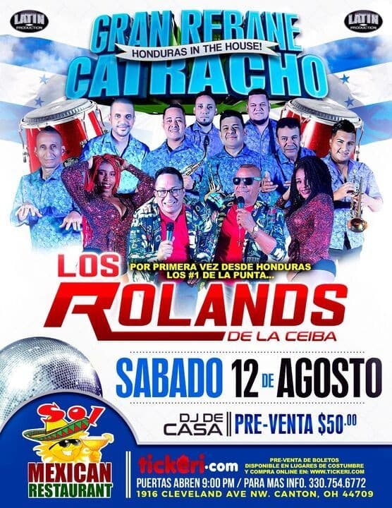 Event - LOS ROLANDS DE LA CEIBA EN CONCIERTO ! CANTON OHIO - Canton, Ohio - August 12, 2023 | concert tickets