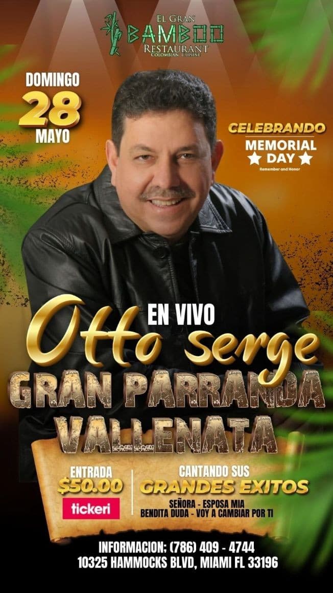 Event - OTTO SERGE - Miami, Florida - May 28, 2023 | concert tickets