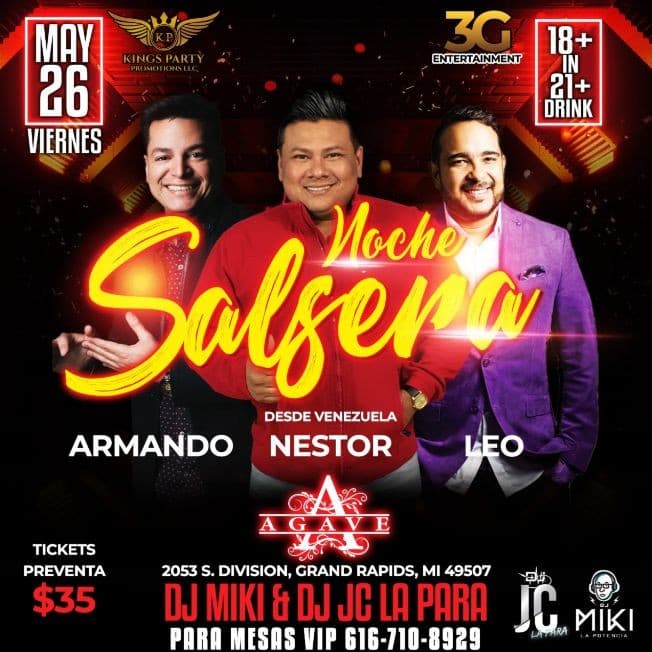 Event - Noche de salsa desde Venezuela - Grand Rapids, Michigan - May 26, 2023 | concert tickets