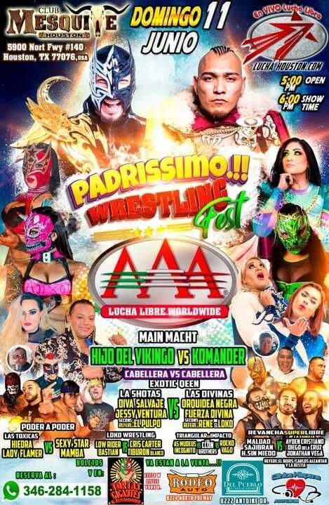 Event - LUCHA LIBRE WORLDWIDE PADRISSIMO  WRESTLING FEST ! HOUSTON TEXAS - Houston, Texas - June 11, 2023 | concert tickets