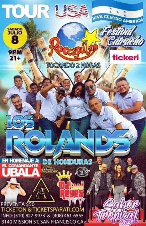 Event - LOS ROLANDS DE HONDURAS EN CONCIERTO ! SAN FRANCISCO CALIFORNIA - San Francisco, California - July 8, 2023 | concert tickets