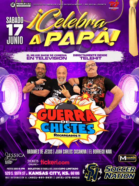 Event - GUERRA DE CHISTES RECARGADOS EN KANSAS CITY - Kansas City, Kansas - June 17, 2023 | concert tickets