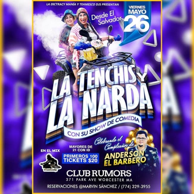 Event - 🚨LA TENCHIS Y LA NARDA 🗓️  MAYO 26  📀 🎛️  DJ SOTO Y DJ YONY❣️ 👄 - Worcester, Massachusetts - May 26, 2023 | concert tickets
