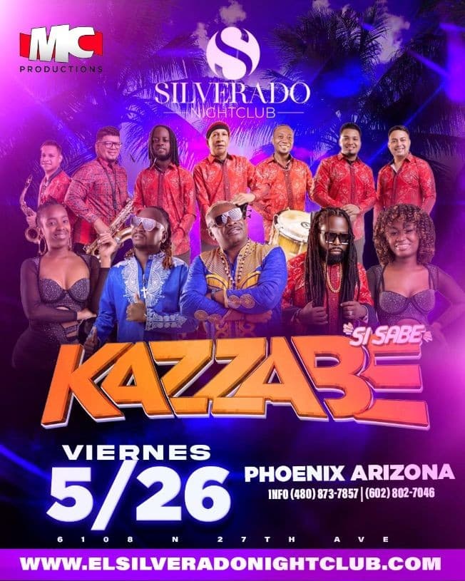 Event - GRUPO KAZZABE - PHOENIX, ARIZONA (SILVERADO NIGHTCLUB) - Phoenix, Arizona - 26 de mayo de 2023 | concert tickets