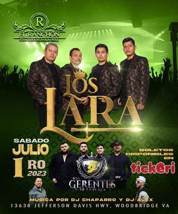 Event - LOS LARA EN CONCIERTO ! WOODBRIDGE VIRGINIA - Woodbridge, Virginia - July 1, 2023 | concert tickets