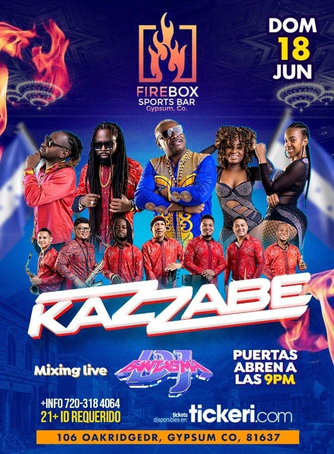 Event - KAZZABE  EN VIVO! GYPSUM COLORADO - Gypsum, Colorado - June 18, 2023 | concert tickets