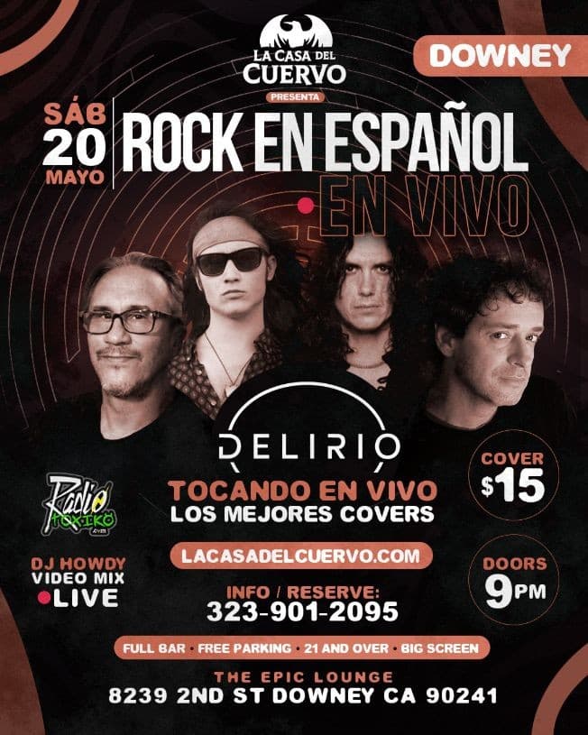 Event - ROCK EN ESPAÑOL EN VIVO EN DOWNEY, LOS MEJORES COVERS - Downey, California - May 20, 2023 | concert tickets